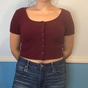 Forever 21 Maroon crop top